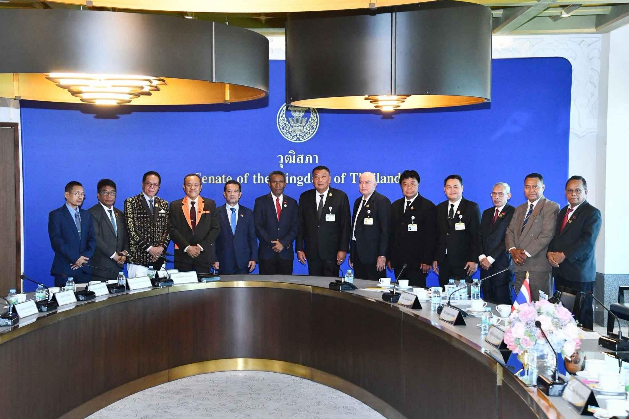 กมธ.การกฎหมายฯ วุฒิสภา หารือ กมธ.กิจการรัฐธรรมนูญฯ ติมอร์-เลสเต เกี่ยวกับการเตรียมจัดทำร่างกฎหมายอาชญากรรมและความปลอดภัยไซเบอร์ และ PDPA